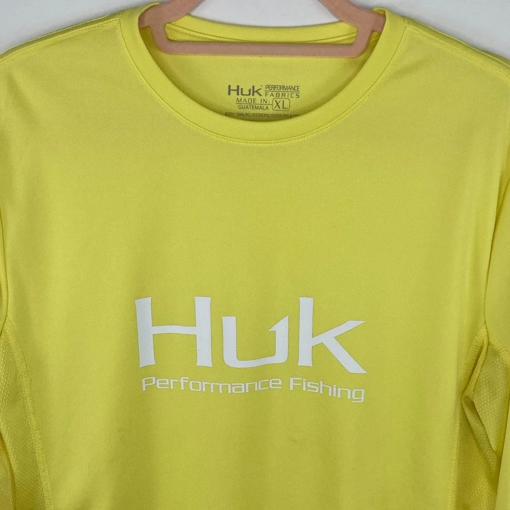 Huk Performance Fishing Long Sleeve‎ Shirt Men's Sz XL Stretch Breathable